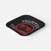 Assiettes En Carton Lutter AJOUTER LE NOM Grappe Champion d'équipe (Angulaire)