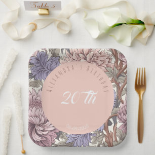 Assiettes En Carton Luxe moderne belle classe fleurie de luxe Annivers