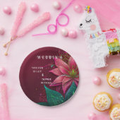 Assiettes En Carton Luxueuse Suite de Faire-part de mariage Florales (Fête)