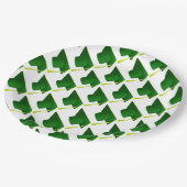 Assiettes En Carton Lycée, Collège Vert Casquette Motif (Angle)