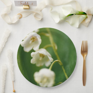 Assiettes En Carton Lys blanc du muguet (Convallaria majalis) 