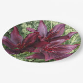 Assiettes En Carton Lys d'Asie rouge foncé Floral (Angle)