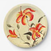 Assiettes En Carton Lys de tigre - rouge (Devant)