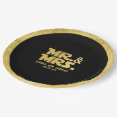 Assiettes En Carton M. et Mme Black Gold Sci Fi Mariage à thème (Angle)