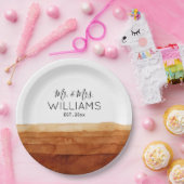 Assiettes En Carton M. et Mme Boho Aquarelle Désert Abstrait (Fête)