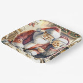 Assiettes En Carton M. et Mme Claus Baking Cookies Custom Christmas (Angulaire)