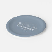 Assiettes En Carton M. et Mme Elegant Simple | Dusty Blue (Angle)