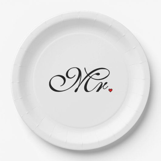 Assiettes En Carton M. Mari A Groom Ses Nouvelles Mauvaises Maisons (Devant)