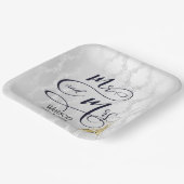 Assiettes En Carton M. & Mme Anniversaire Toast Champagne (Angulaire)