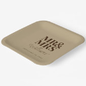 Assiettes En Carton M. & Mme Minimal Simple Moderne jetable (Angulaire)