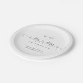 Assiettes En Carton M. Mme Nom Cercles de Coeur Mariage de script Whim (Angle)