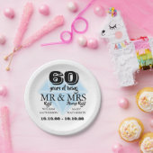 Assiettes En Carton M. Mme Right d'anniversaire de diamant soixantième (Fête)
