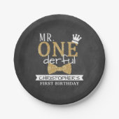 Assiettes En Carton M. ONEderful 1er anniversaire (Devant)