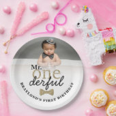 Assiettes En Carton M. Onederful Gold Birthday (Fête)