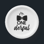 Assiettes En Carton M. ONEderful M. Wonderful Premier 1er anniversaire<br><div class="desc">C'est un M. ONEderful M. Wonderful First 1st Birthday Party Paper Plates!</div>