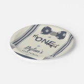 Assiettes En Carton M. Onederful marine et gray bow cravate (Angle)