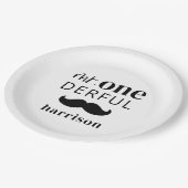 Assiettes En Carton M. Onederful Name avec Moustache (Angle)