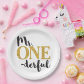 Assiettes En Carton M. ONEderful Paper Plates 9" (Fête)