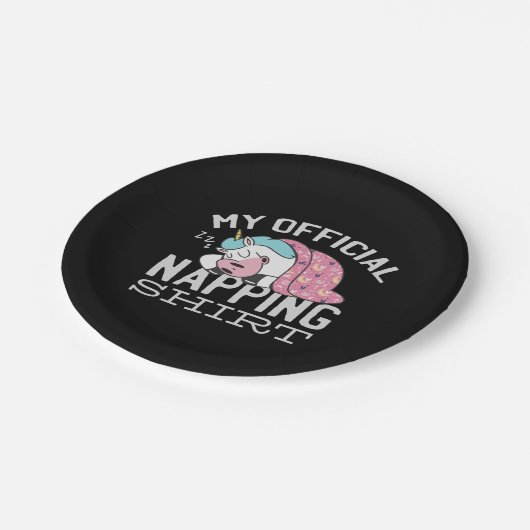 Assiettes En Carton Ma chemise de sieste officielle - Lazy sommeil Uni (Angle)