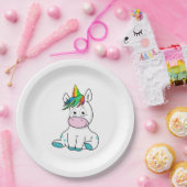Assiettes En Carton Ma petite licorne mignonne (Fête)