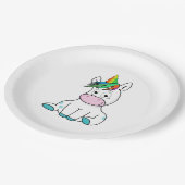 Assiettes En Carton Ma petite licorne mignonne (Angle)