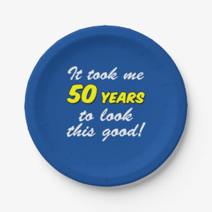 Assiettes En Carton M'a pris 50 ans pour regarder ce bon bleu