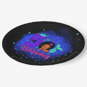 Assiettes En Carton Ma sirène du 5e anniversaire (Angle)