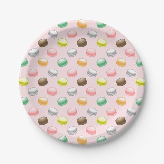 Assiettes En Carton Macarons Sweet 16 Party (Devant)