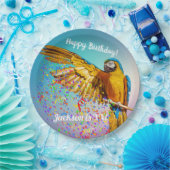 Assiettes En Carton Macaw Bleu & Jaune Lance Papier Confetti Pla (Fête)