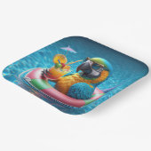 Assiettes En Carton Macaw Dans Une Piscine (Angulaire)