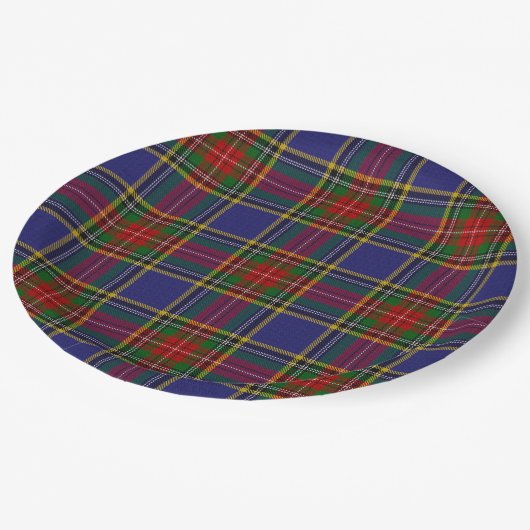 Assiettes En Carton MacBeth Tartan (Angle)