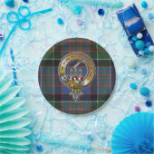Assiettes En Carton MacDonald Clanranald Tartan & Badge (Fête)