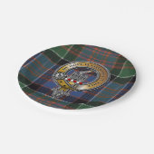 Assiettes En Carton MacDonald Clanranald Tartan & Badge (Angle)