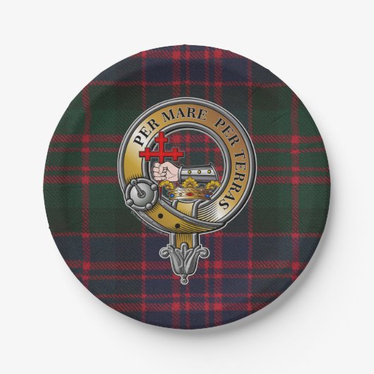 Assiettes En Carton MacDonald Tartan & Badge (Devant)