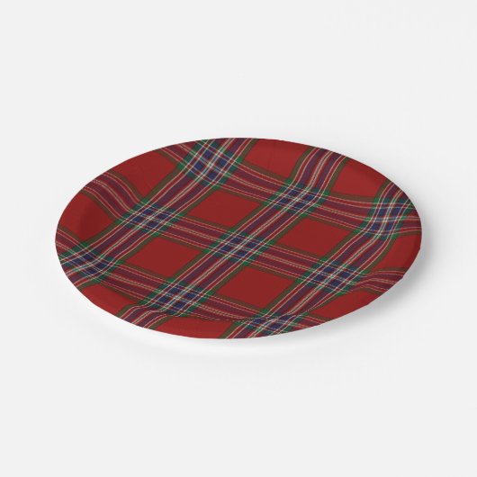Assiettes En Carton MacFarlane Clan Tartan Plaque en papier (Angle)
