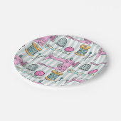 Assiettes En Carton Machine à coudre - Artisanat rose coudre (Angle)