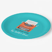 Assiettes En Carton Machine à écrire de la partie de lancement de livr (Angle)