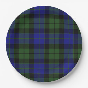 Assiettes En Carton MacKay Green Scottish Clan Tartan Plaid