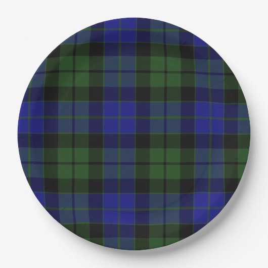 Assiettes En Carton MacKay Green Scottish Clan Tartan Plaid (Devant)