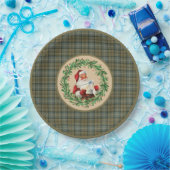 Assiettes En Carton MacKellar Clan Tartan et Père Noël Wreath (Fête)