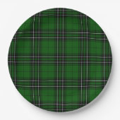 Assiettes En Carton MacLean Tartan vert et noir plaid (Devant)