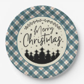 Assiettes En Carton MacRae Conchra Scottish Tartan Christmas (Devant)