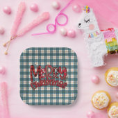 Assiettes En Carton Macrae Conchra Scottish Tartan Merry Christmas (Fête)