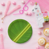 Assiettes En Carton Macro feuille banane (Fête)