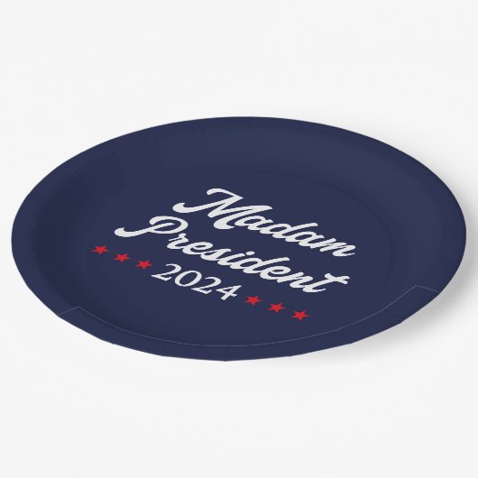 Assiettes En Carton Madame la Présidente 2024 I - Kamala Harris (Angle)