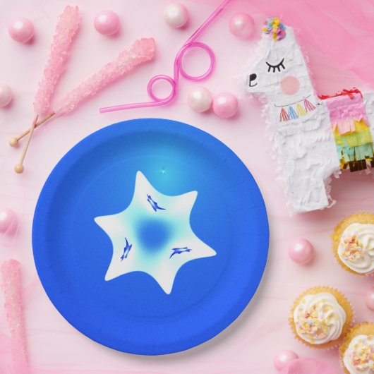 Assiettes En Carton Magen Lavan (Étoile blanche) (Fête)