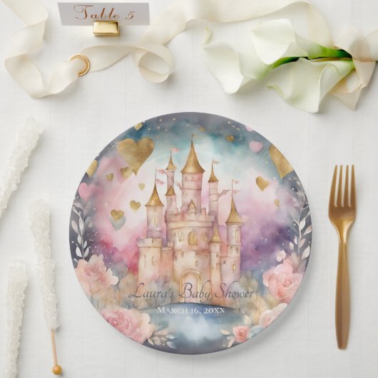Assiettes En Carton Magic Fairytale Princess Baby shower (Mariage)