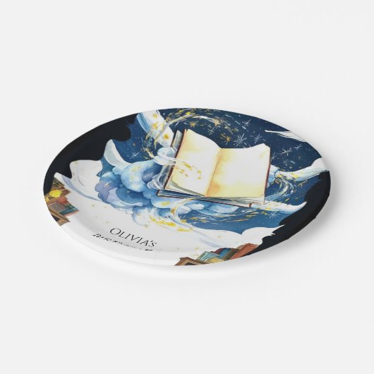 Assiettes En Carton Magical Editable Library Storybook Anniversaire (Angle)