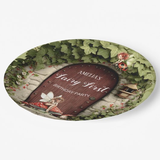 Assiettes En Carton Magical Fairy First Birthday Party (Angle)
