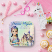 Assiettes En Carton Magical Pastel Princess Imaginaire Rainbow Castle (Fête)